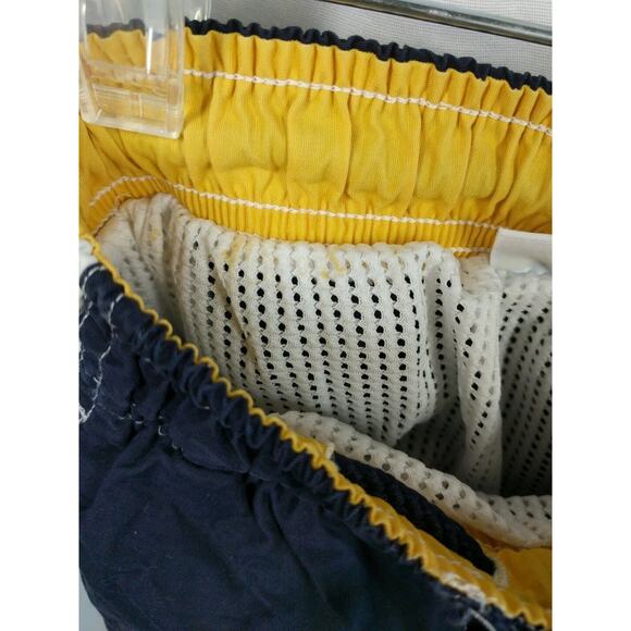 Tropical Escape Boys Size 4 Swim Trunks Shorts 2 Side Pockets Blue/White Elastic - Picture 12 of 12